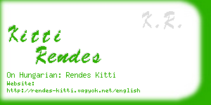 kitti rendes business card